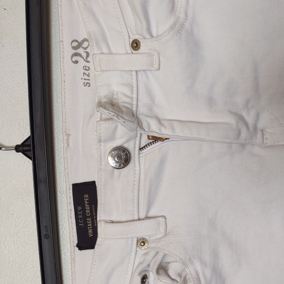 J. Crew Skinny White Jeans Toothpick Vintage Cropped Cut Women's size 28 - Picture 5 of 11